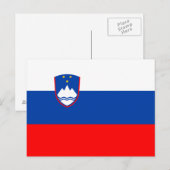 Slowenische Flagge Postkarte (Vorne/Hinten)