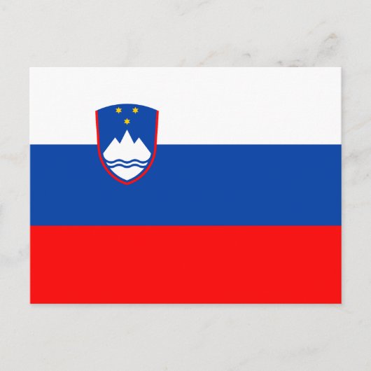 Slowenische Flagge Postkarte (Vorderseite)