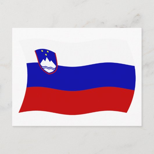 Slowenische Flagge Postkarte (Vorderseite)