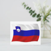 Slowenische Flagge Postkarte (Stehend Vorderseite)