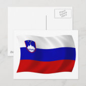 Slowenische Flagge Postkarte (Vorne/Hinten)