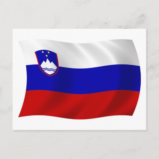 Slowenische Flagge Postkarte (Vorderseite)