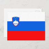 Slowenische Flagge Postkarte (Vorne/Hinten)