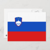 Slowenische Flagge Postkarte (Vorne/Hinten)