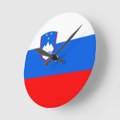 Slowenische Flagge Runde Wanduhr (Winkel)