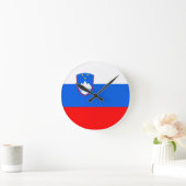 Slowenische Flagge Runde Wanduhr (Zuhause)