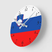 Slowenische Flagge Runde Wanduhr (Winkel)
