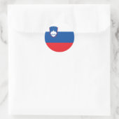 Slowenische Flagge Runder Aufkleber (Tasche)