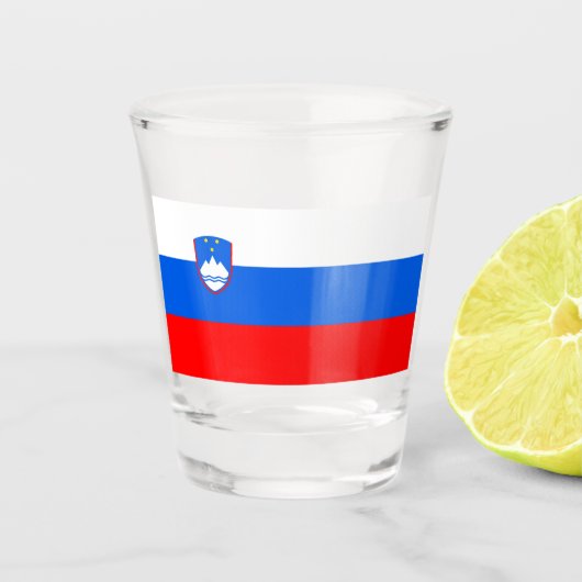 Slowenische Flagge Schnapsglas (Vorderseite)