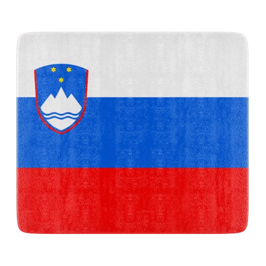 Slowenische Flagge Schneidebrett (Vorderseite)