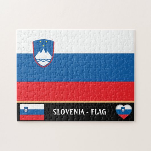 Slowenische Flagge & Slowenien/Land, Urlaubssport Puzzle (Horizontal)