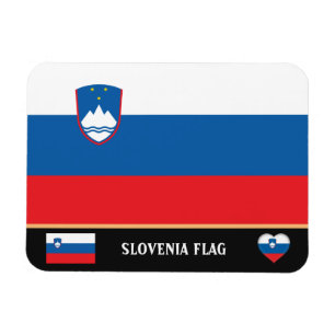 Slowenische Flagge & Slowenien - Reise, Urlaub / S Magnet