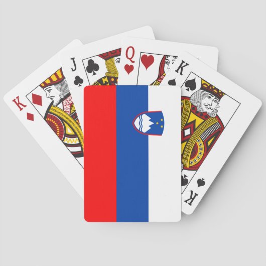 Slowenische Flagge Spielkarten (Rückseite)