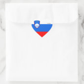 Slowenische Flagge Splendid Patriotic Herz-Aufkleber (Tasche)