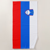 Slowenische Flagge Strandtuch (Vorderseite)