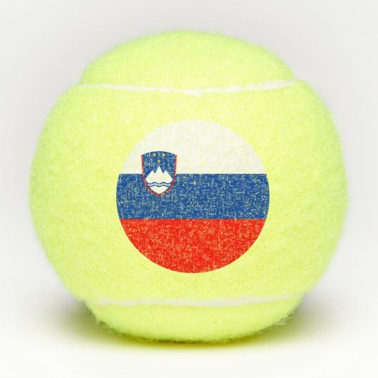 Slowenische Flagge Tennisbälle (Vorderseite)