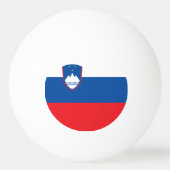 Slowenische Flagge Tischtennisball (Rückseite)