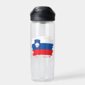 Slowenische Flagge Trinkflasche (Rückseite)