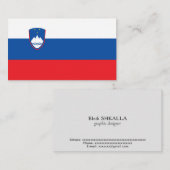 Slowenische Flagge Visitenkarte (Vorne/Hinten)