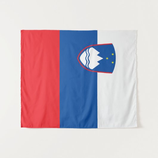 Slowenische Flagge Wandteppich (Vorderseite (Horizontal))