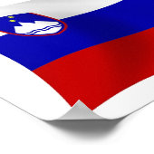 Slowenische Flaggenplatine Poster (Ecke)