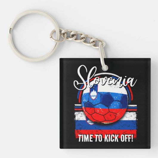 Slowenische Fußballmannschaft Schlüsselanhänger (Vorderseite)