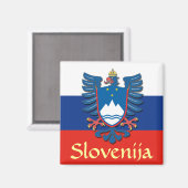 Slowenische Wappendecke Magnet (Vorderseite/Rückseite)