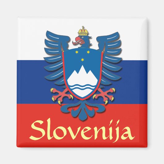 Slowenische Wappendecke Magnet (Vorne)