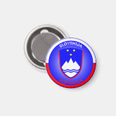 Slowenische Wappendecke Magnet (Vorderseite/Rückseite)