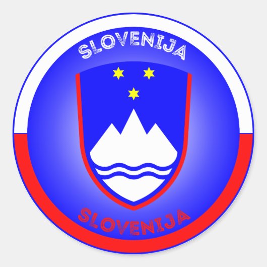 Slowenische Wappendecke Runder Aufkleber (Vorderseite)
