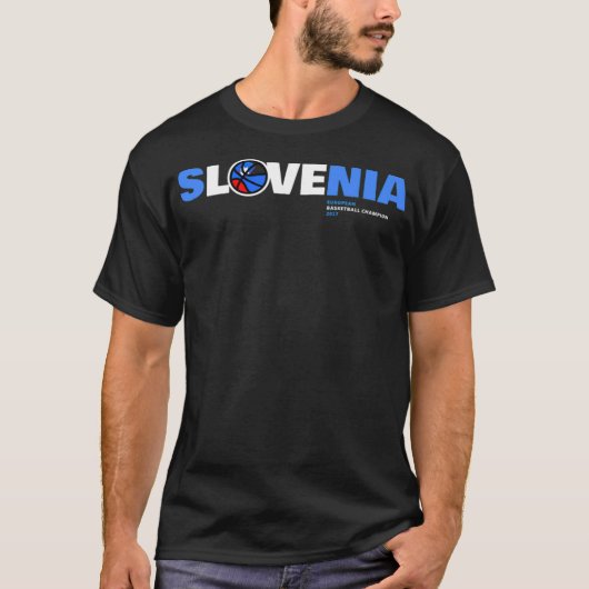 Slowenischer Basketball für immer T-Shirt (Vorderseite)