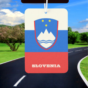 Slowenischer Flag Car Air Freshener, Slowenien Autolufterfrischer