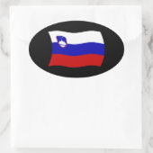 Slowenischer Flaggenaufkleber Ovaler Aufkleber (Tasche)