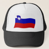 Slowenischer Flaggenhut Truckerkappe (Vorderseite)