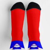 Slowenischer Flaggenstaat Patriotischer Slowenisch Socken (Oben)