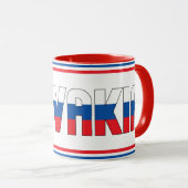 Slowenischer Nationalflagge Patriotischer Kaffee Tasse (VorderseiteRechts)