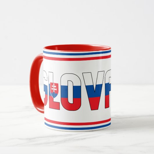 Slowenischer Nationalflagge Patriotischer Kaffee Tasse (Vorderseite Links)