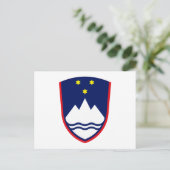 Slowenischer Wappen - Postkarte (Stehend Vorderseite)
