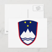 Slowenischer Wappen - Postkarte (Vorne/Hinten)