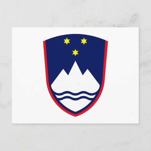 Slowenischer Wappen - Postkarte (Vorderseite)