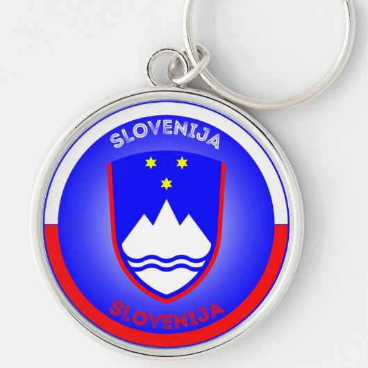 Slowenisches Erbe-Emblem Schlüsselanhänger (Vorne)