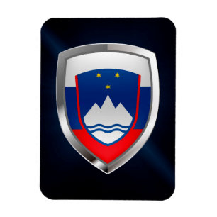 Slowenisches MetallEmblem Magnet