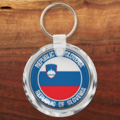 Slowenisches RundEmblem Schlüsselanhänger (Vorderseite)