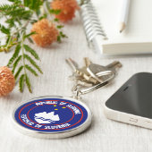 Slowenisches RundEmblem Schlüsselanhänger (Seite)