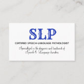 SLP-benutzerdefinierte Visitenkarten Visitenkarte (Vorderseite)