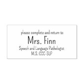 SLP-Briefmarke | Briefmarke für Sprachpathologen Gummistempel (Prägung)