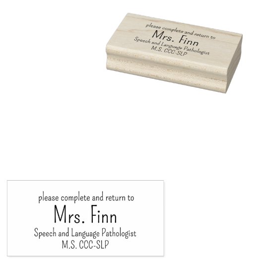 SLP-Briefmarke | Briefmarke für Sprachpathologen Gummistempel (Stempel)