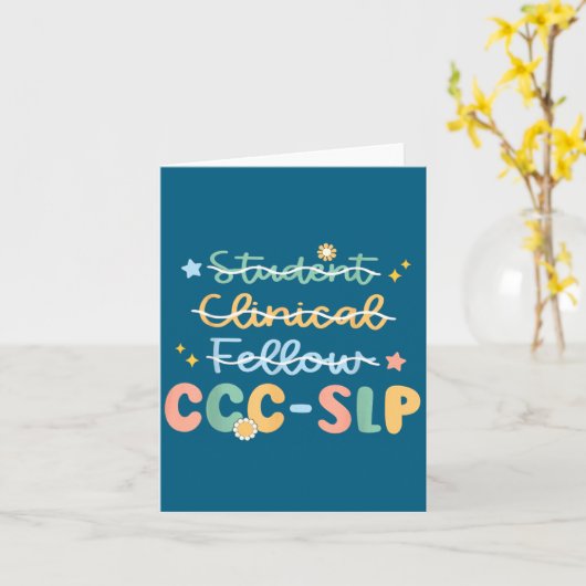 Slp , Ccc Slp , Speech Pathologist Graduation , Ne Karte (Gelbe Blume)