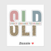 SLP Cheetah Print Speech Sprachpathologe Geschenk Aufkleber (Blatt)