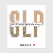 SLP Cheetah Print Speech Sprachpathologe Geschenk Aufkleber (Blatt)